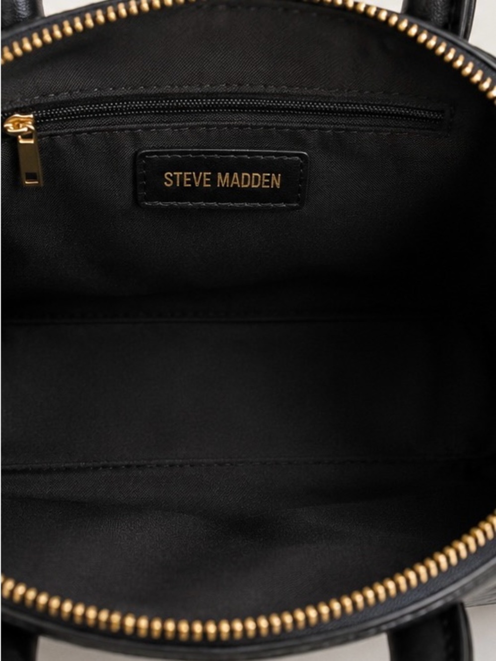 Steve Madden Black Croc-Embossed Top-Handle Satchel - Picture 4 of 4